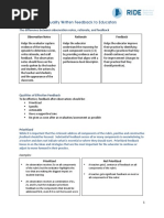 High-Quality Feedback Calibration Participant Packet