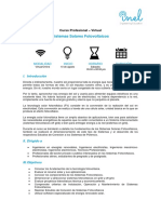 Temario - Sistemas Solares Fotovoltaicos 1 PDF