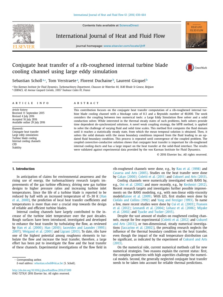 Conjugate Heat Transfer of A Rib Roughened Interna - 2016 ...