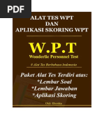 Psikotes WPT Lengkap Dengan Skoring WPT