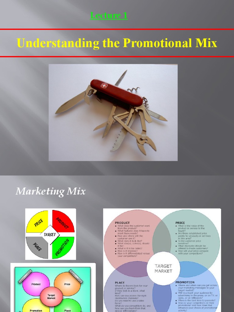 Understanding The Promotional Mix | PDF | Marketing | Brand
