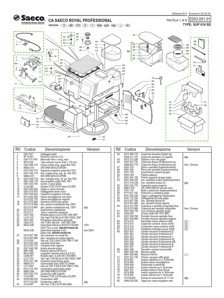Saeco ROYAL PROFESSIONAL Coffee Machine PDF