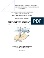 Polycopi Mcanique Analytique Mendas - Compressed