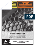 Corsair tx750w Cmpsu 750tx User Manual PDF