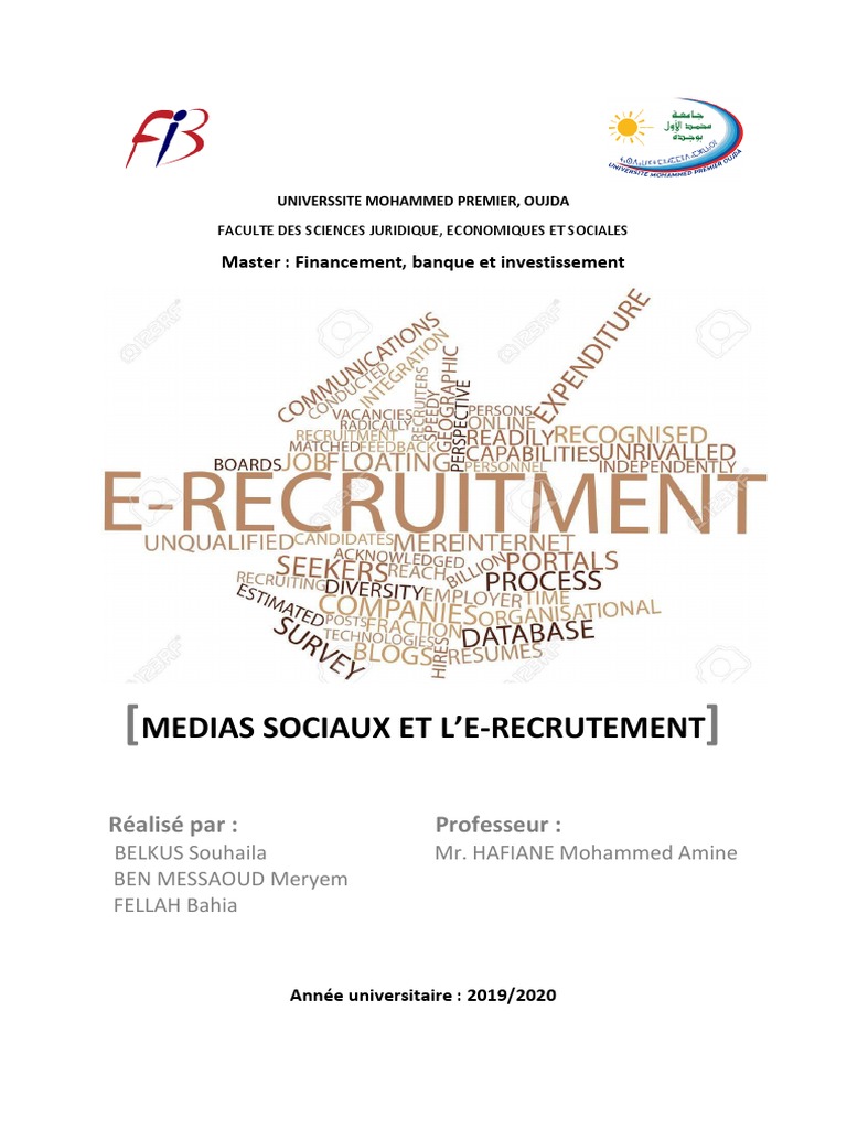 Medias Sociaux Et E Recrutement Pdf Reseaux Sociaux Etudes Sur La Culture Populaire Et Les Medias
