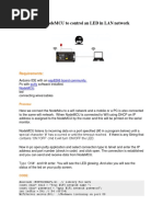 Using NodeMCU To Control An LED in LAN Network