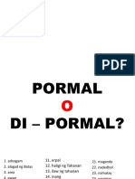 Pormal at Di Pormal