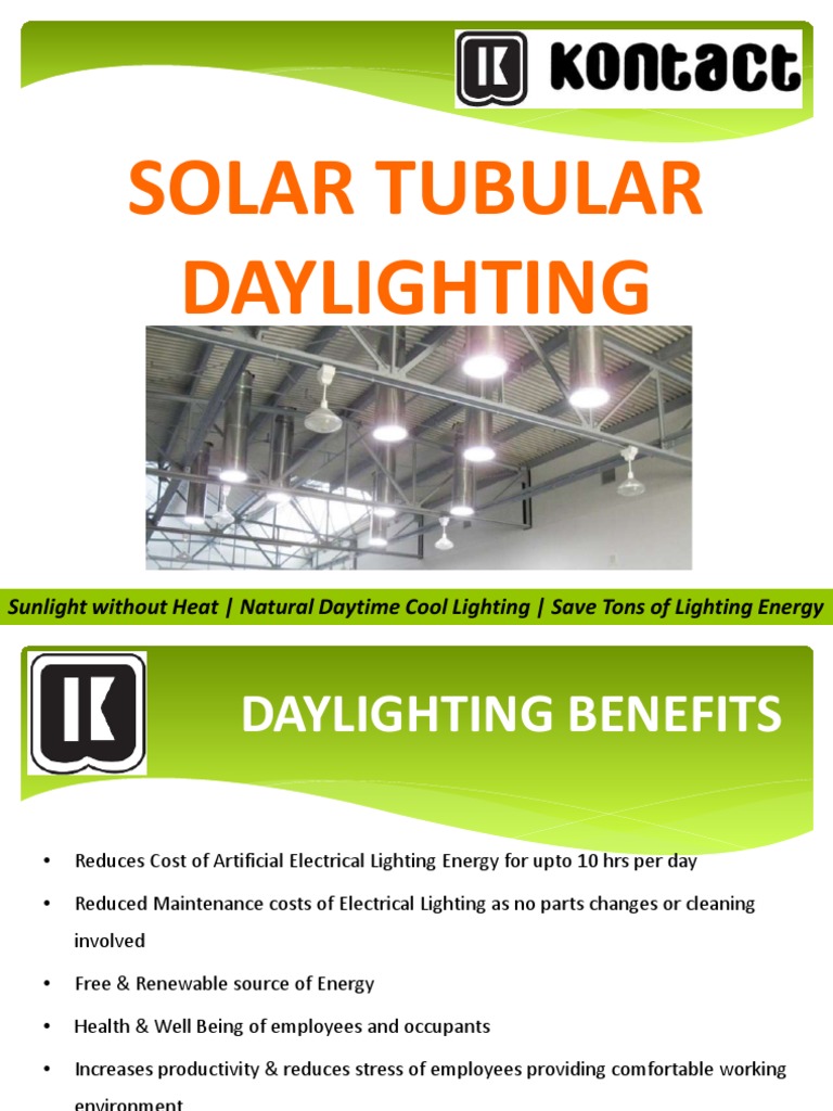 Presentation Solar Tubular Day Lighting System Kontact | PDF | Lighting ...