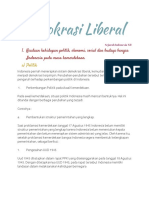 Kisi-Kisi Sejarah Indonesia Demokrasi Liberal