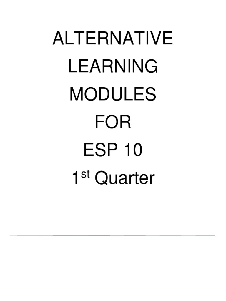 MODULE ESP (1st | PDF