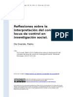 De Grande, Pablo (2014) - Reflexiones Sobre La Interpretacion Del Concepto de Locus de Control en Investigacion Social