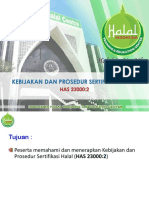 Kebijakan Dan Prosedur Sertifikasi Halal 2019 PDF