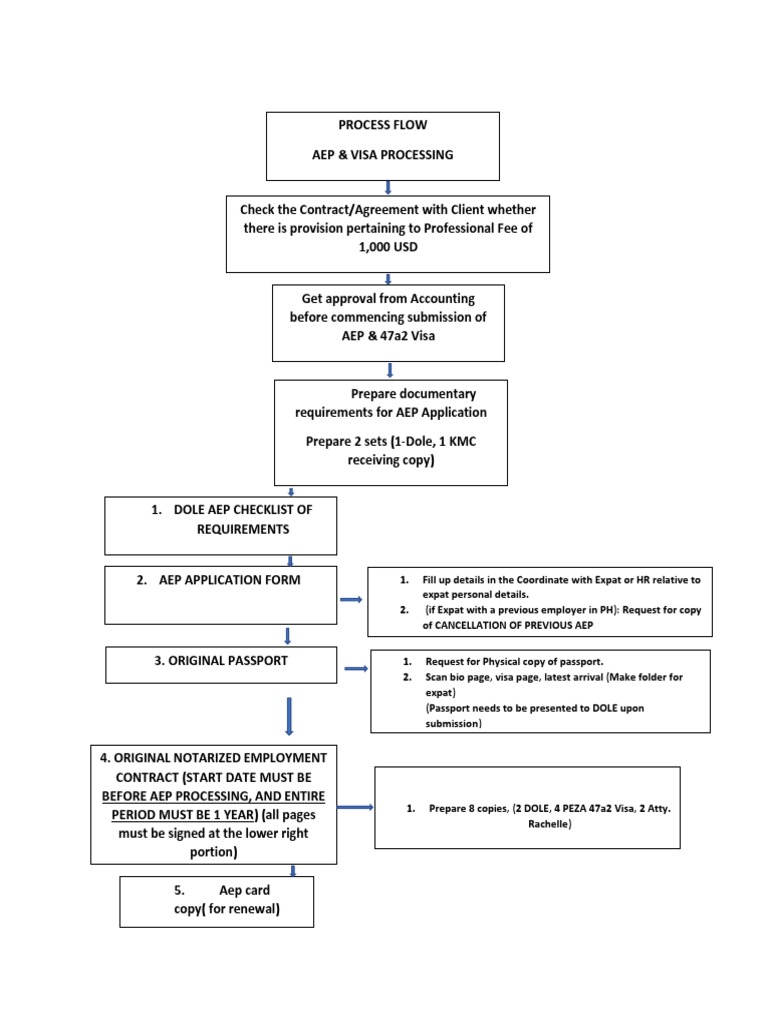AEP Processing and Visa Requirements Guide | PDF | Travel Visa | Document