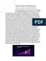 Facts about Climate changes and Global Warming