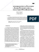 Korman Et Al 2010 Origenes y Profesionalizacion de La Psicoterapia en Argentina
