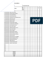 Form Nilai Harian PTS Ganjil 2019-2020 (TAUHID XI, HADITS XII)