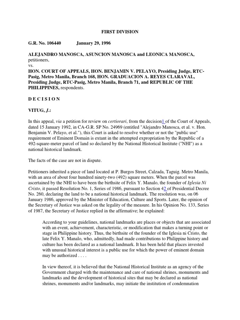 Cases On Eminent Domain PDF Eminent Domain Supreme Courts