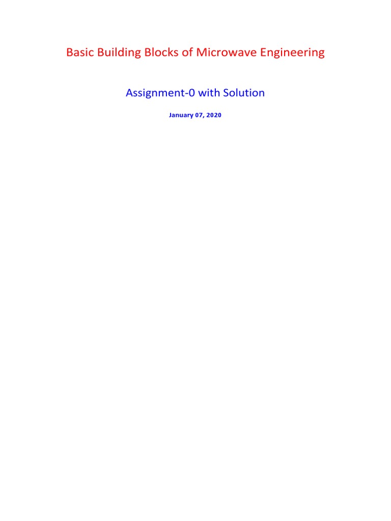 Assignment 0 - BasicBuildingBlocks (F) | PDF | Waves | Doppler Effect