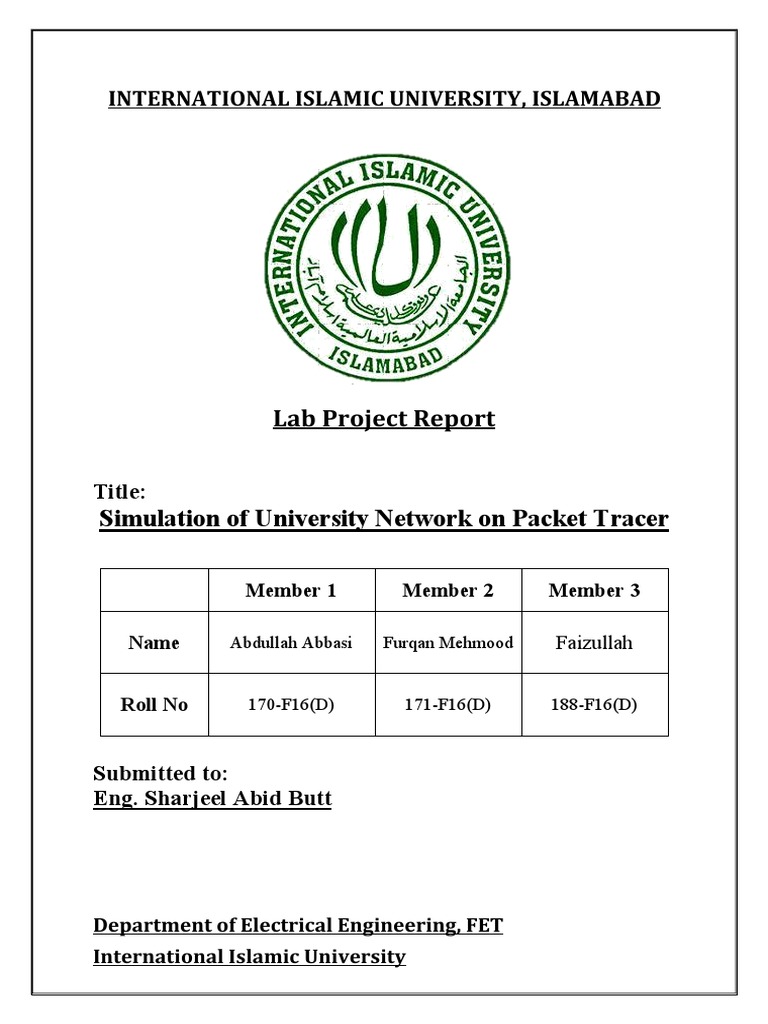 Computer Networks (LAB) Project Report | PDF | Simulation | Computer ...