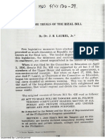1B. LAUREL (1960) - Trials of The Rizal Bill PDF