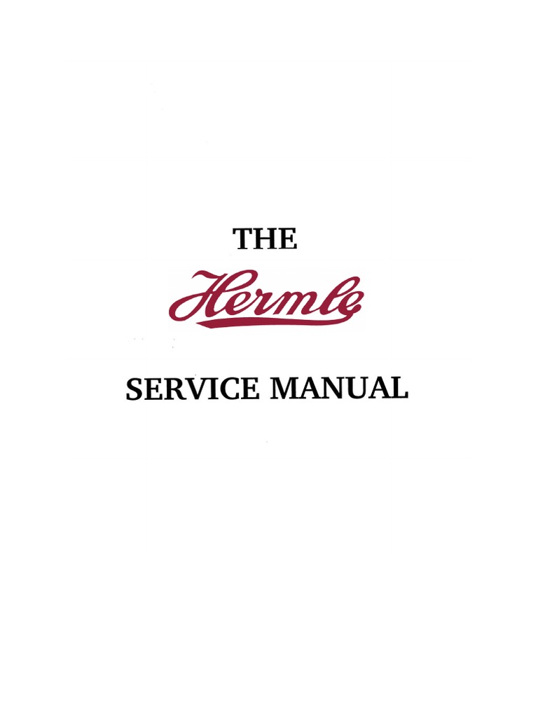 Hermle Service Manual Clockwork Movement Manual PDF