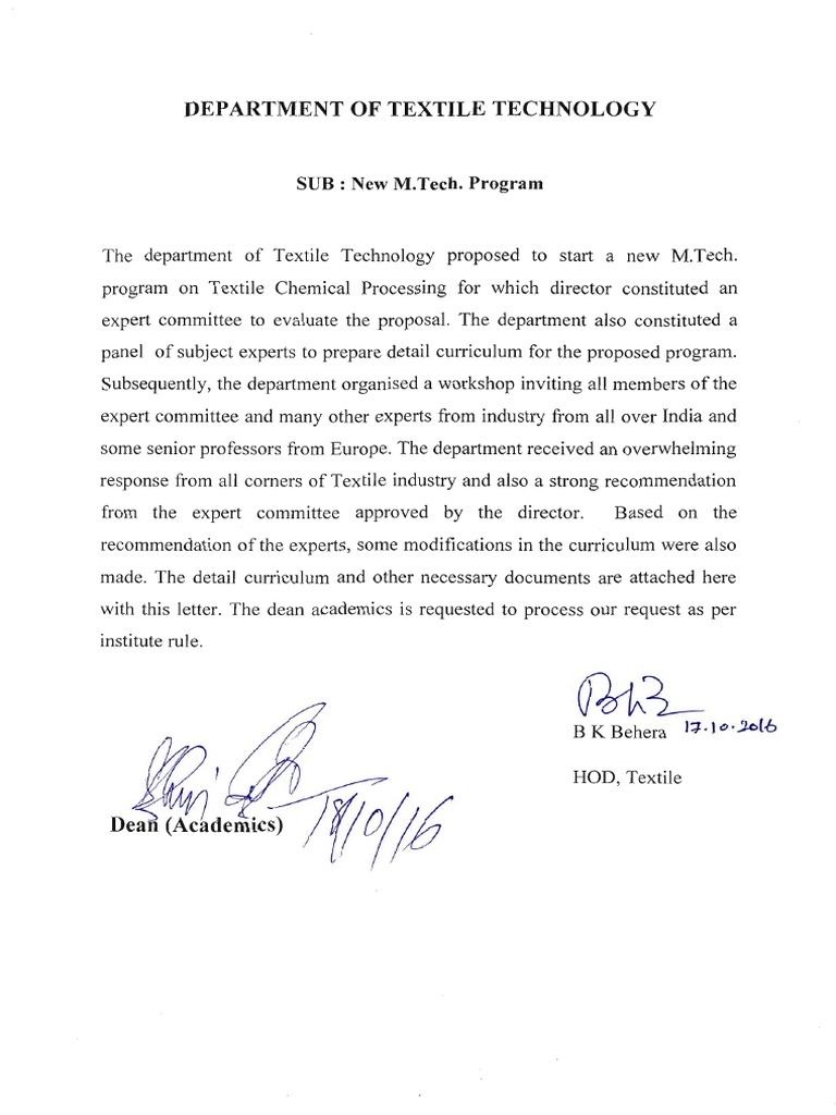 IIT Delhi Textile Engineering Course | PDF