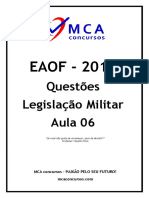 Questões Legislaçao Militar Aula 06