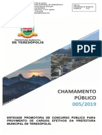 EDITAL CHAMADA 2019 - ENTIDADE ORGANIZADORA CONCURSO PÚBLICO