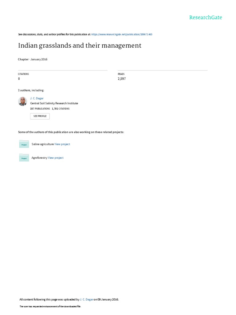 Grasslands of India PDF Grassland Savanna