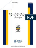 Catálogo - Indice de Revistas Mexicanas de Investigación Científica y Tecnológica - Áreas Temáticas