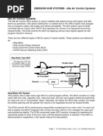 EMISSION SUB SYSTEMS - Idle Air Control Systems