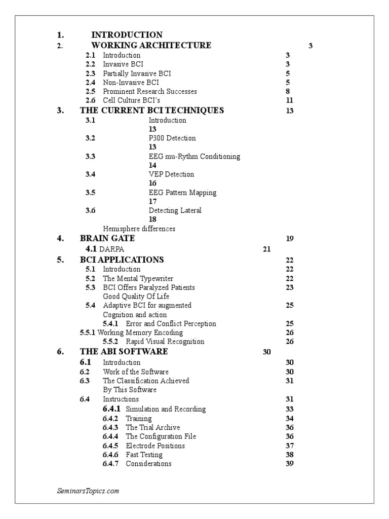 Brain Computer Interface | PDF | Electroencephalography | Brain