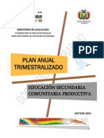 Plan Anual Trimestralizado Secundaria 2020 PDF