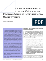 Uso de Las Patentes en La Practica de La Vigilancia Tecnológica