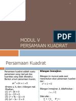 Modul 5 Persamaan Kuadrat