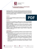 Programa de Capacitación Técnica y Certificación Profesional en Seguros