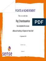 Emanual Handling of Objects For New Staff - Emanual Handling of Objects Certificate of Completion PDF