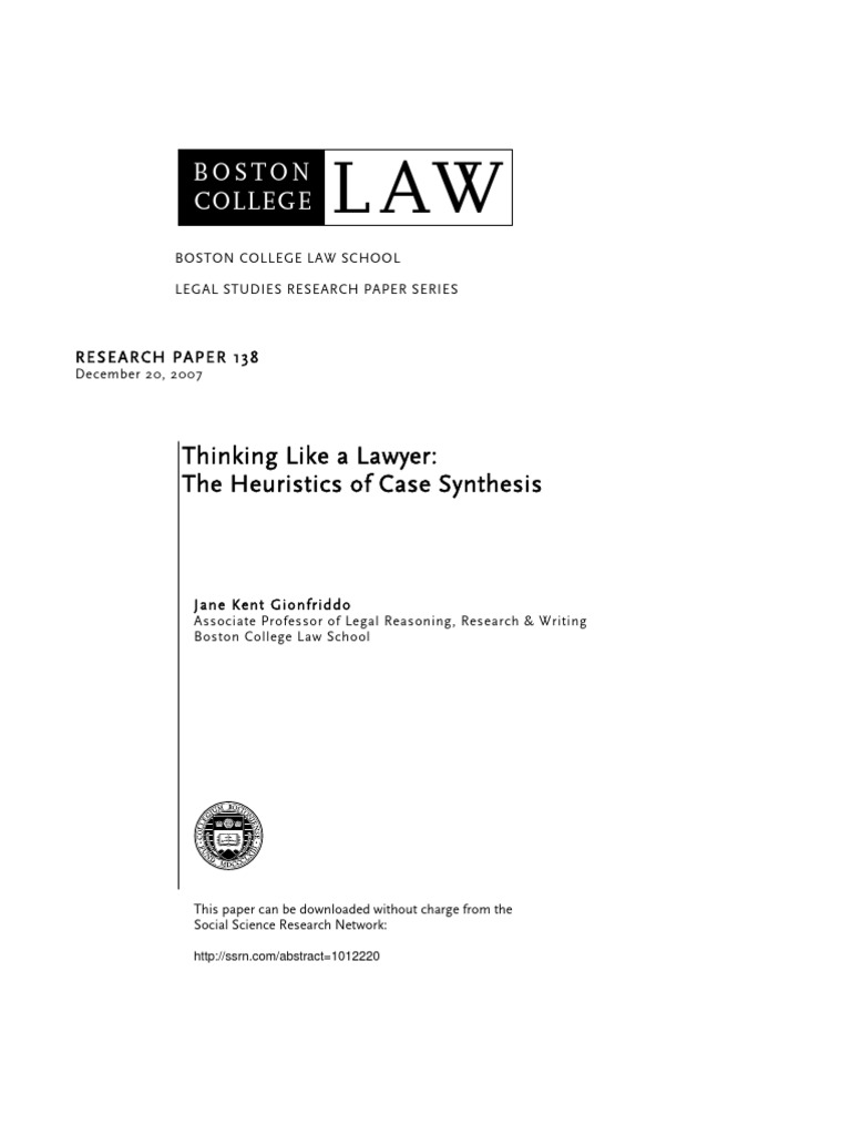 Thinking like a lawyer pdf precedent lawyer