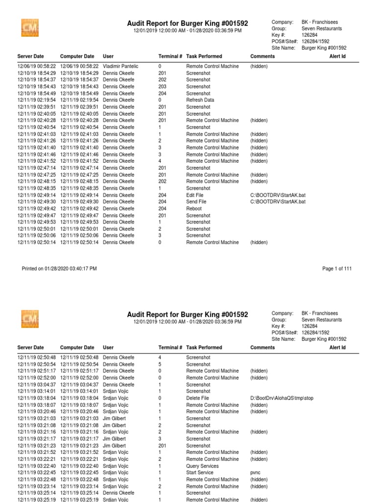 Interesting Command Center Commands | PDF | Point Of Sale | Screenshot