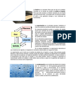 Cambios de estado: fusión, vaporización, condensación, solidificación y sublimación
