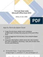 Formula Dasar Pada Microsoft Office Excel 2013