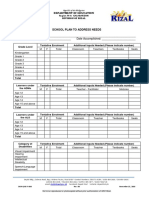 Early Registration Monitoring and Evaluation and School Plan