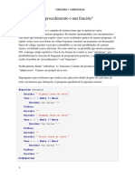 Subprocesos y funciones en PseInt