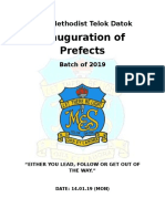 Prefect Inauguration (Buku Program) 2019