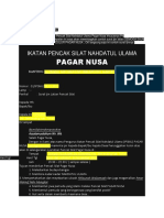 Contoh Surat Ijin Latian Pencak Silat NU Pagar Nusa