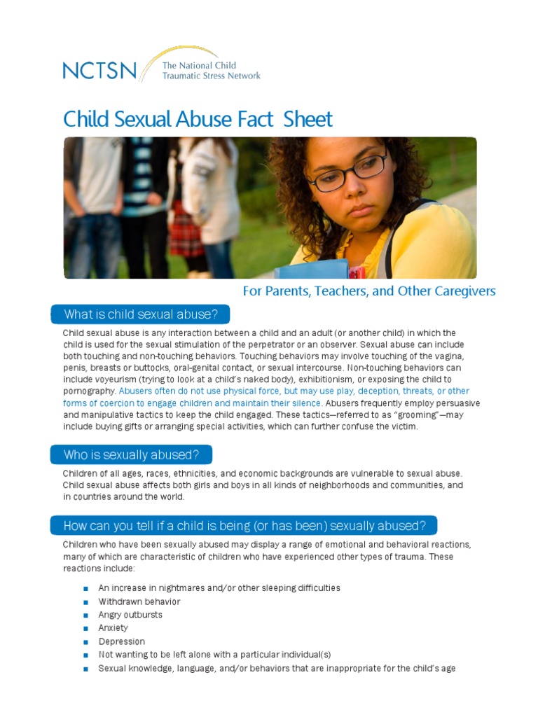 Parent CSA Handout NCTSN | PDF | Child Abuse | Psychological Trauma