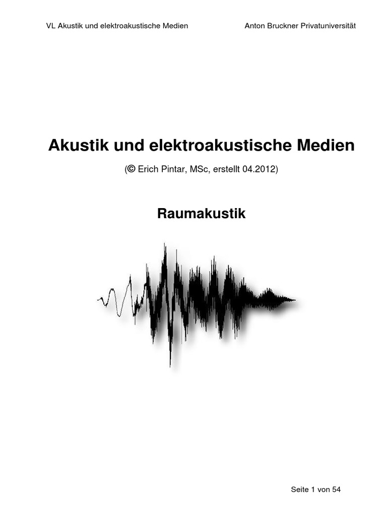 Akustik Skript Raumakustik