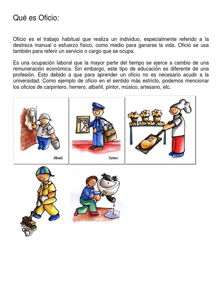 Oficio Y Profesion Pdf