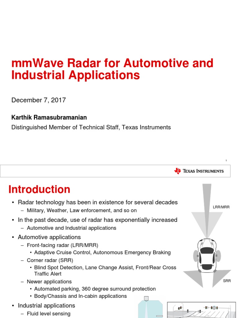 Mmwave Webinar Dec2017 | PDF | Radar | Angular Resolution