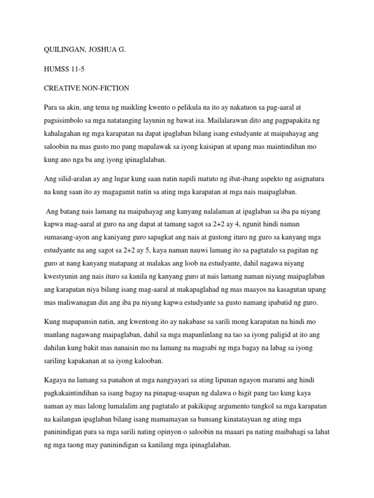 CNF Reaction Paper | PDF